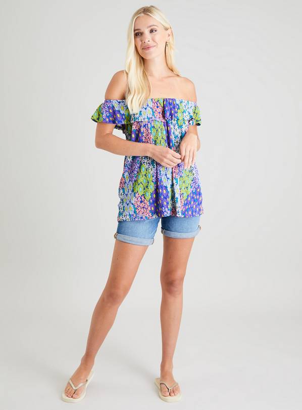 Frill bardot top hot sale